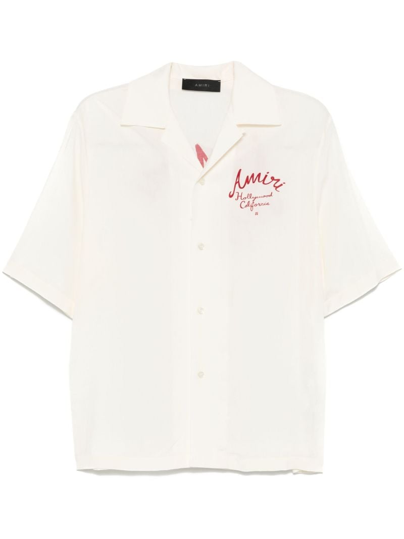 White Hollywood Camp Shirt