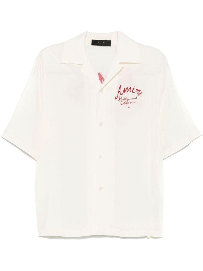 White Hollywood Camp Shirt