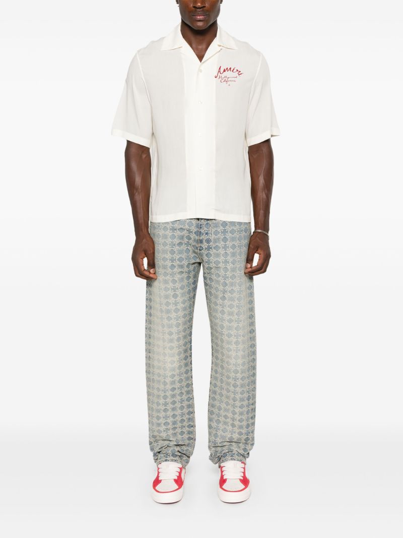 White Hollywood Camp Shirt