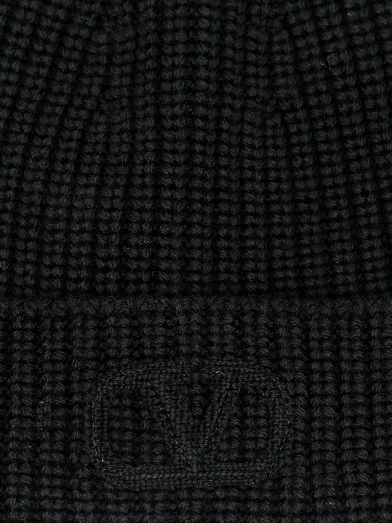 Black Vlogo Signature Wool Beanie