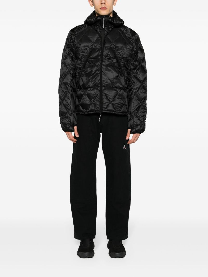 Black Cotton Straight-leg Trousers