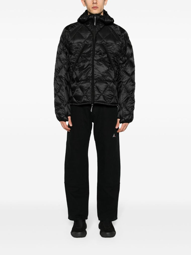 Black Cotton Straight-leg Trousers