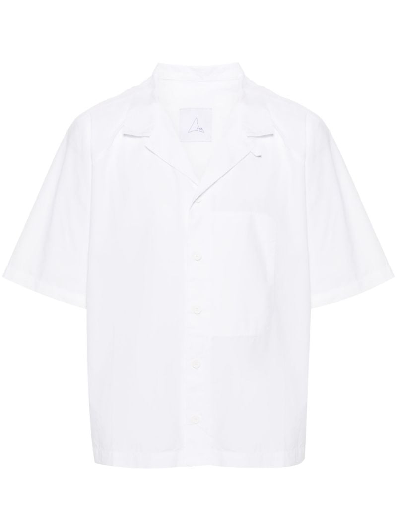 White Poplin Short-sleeve Shirt