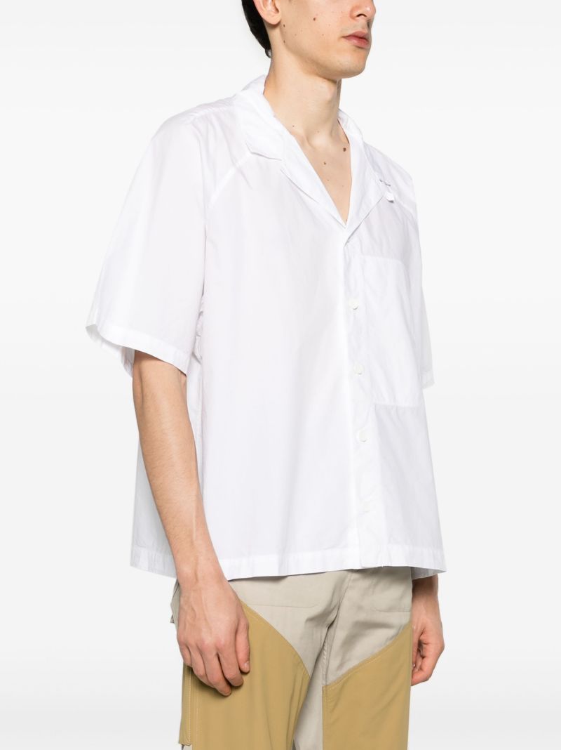 White Poplin Short-sleeve Shirt