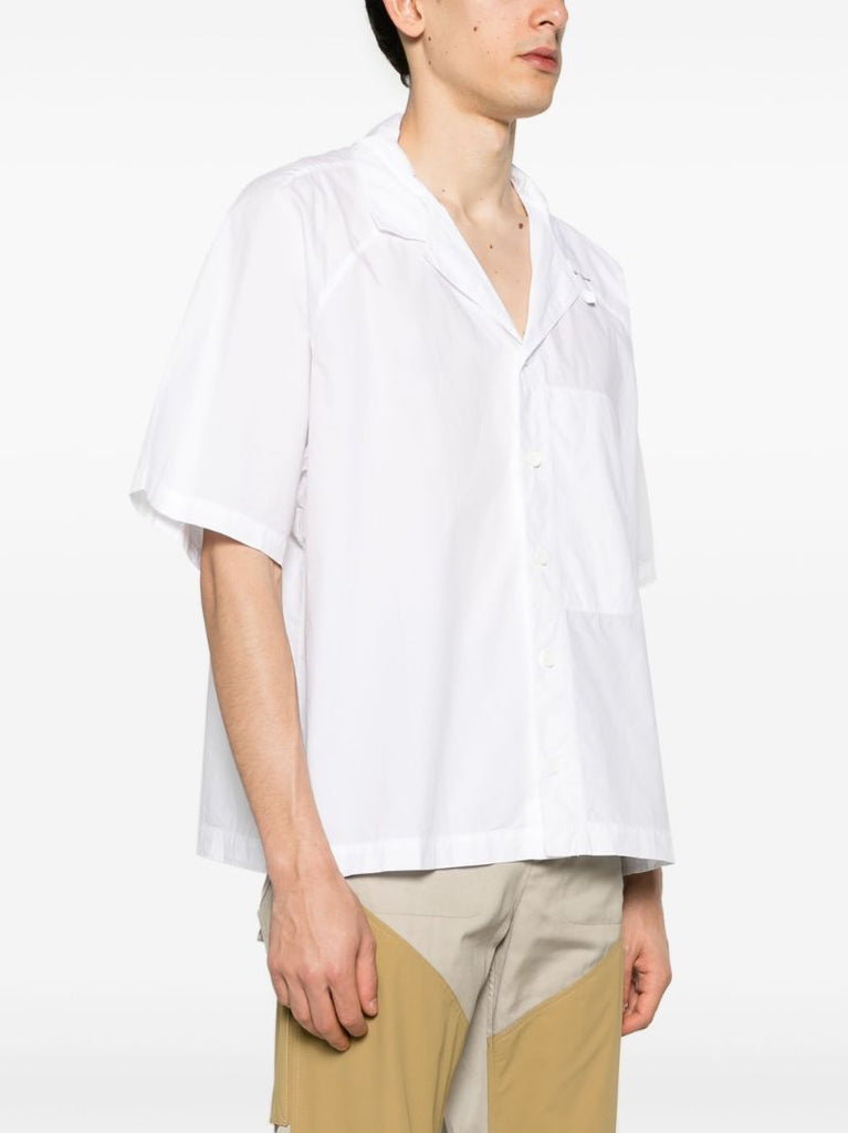 White Poplin Short-sleeve Shirt