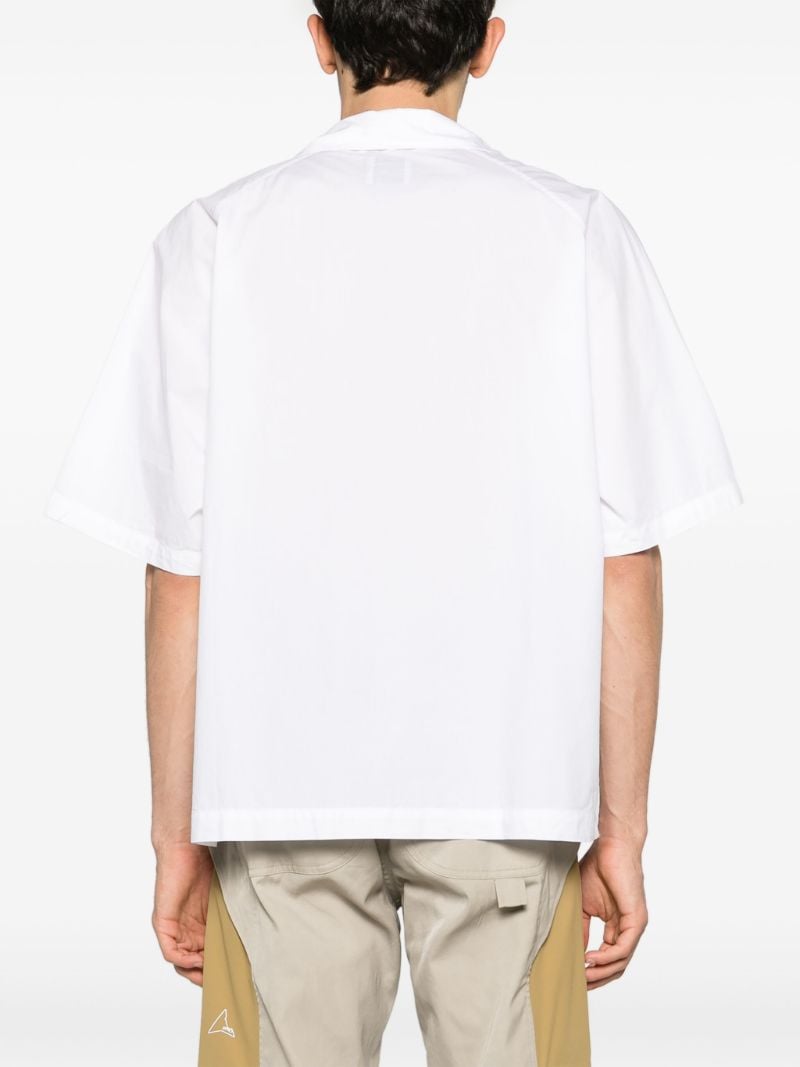 White Poplin Short-sleeve Shirt