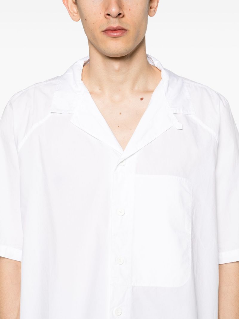 White Poplin Short-sleeve Shirt