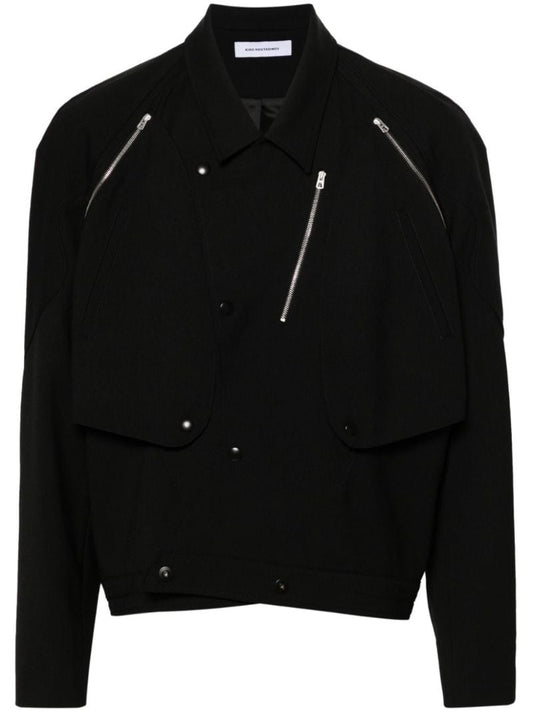 Black Tonino Utility Bomber Jacket