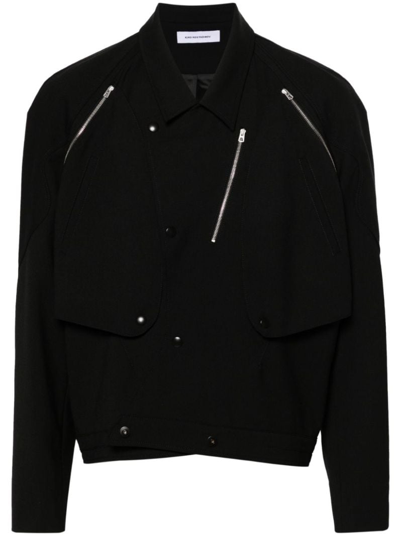Black Tonino Utility Bomber Jacket