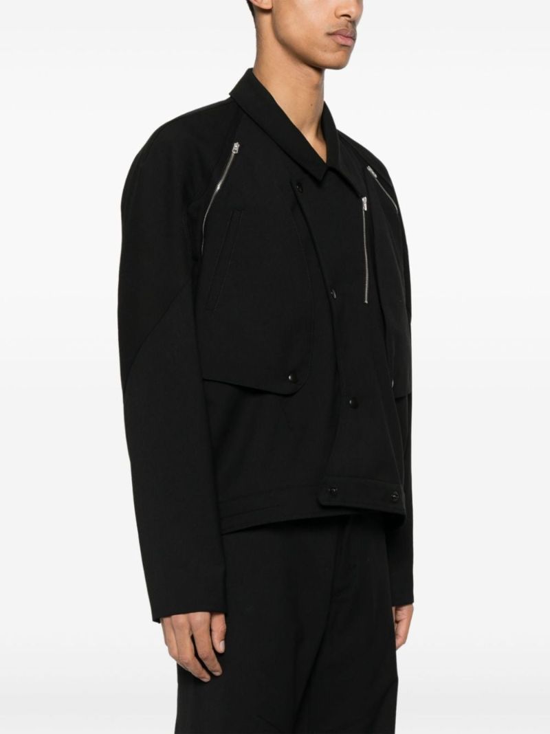 Black Tonino Utility Bomber Jacket