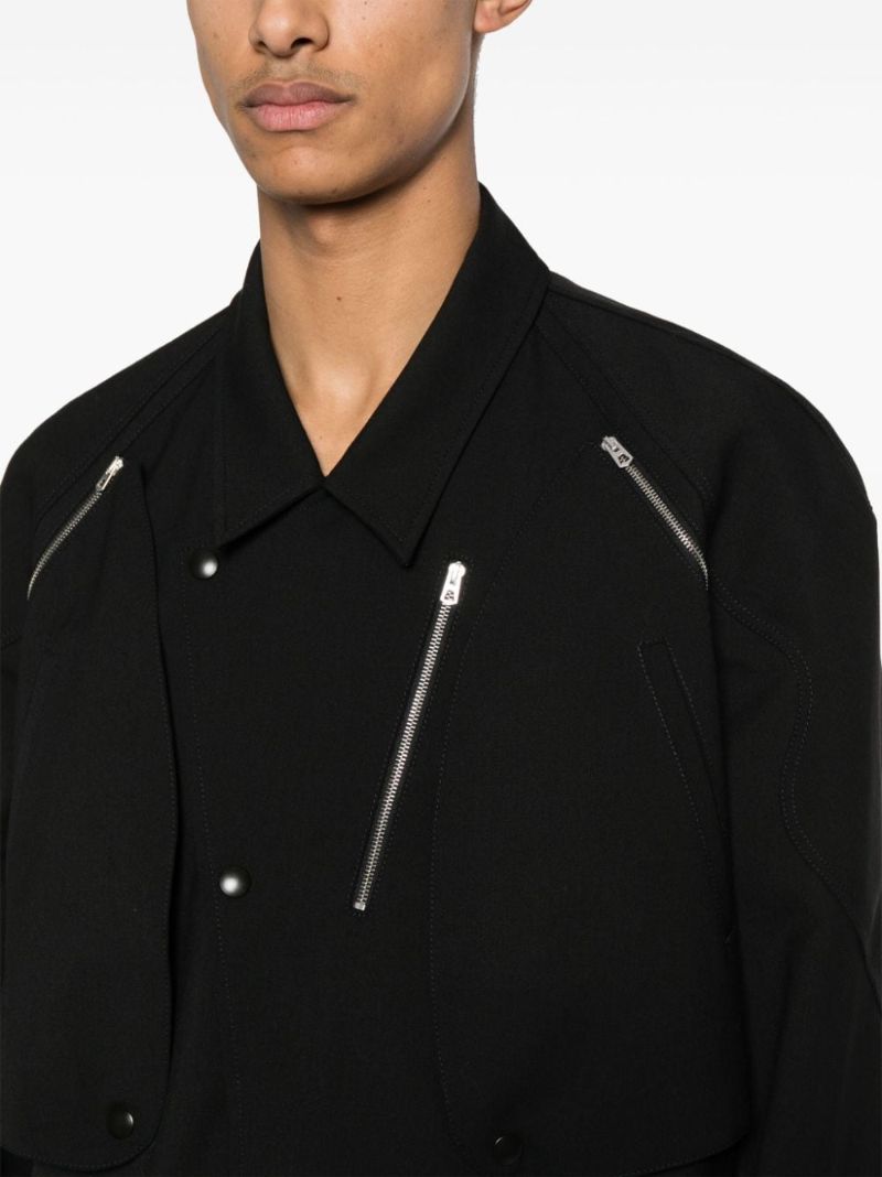 Black Tonino Utility Bomber Jacket