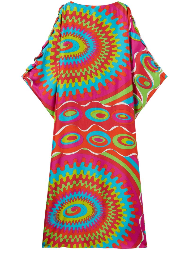 Pink Bersaglio-print Kaftan Dress
