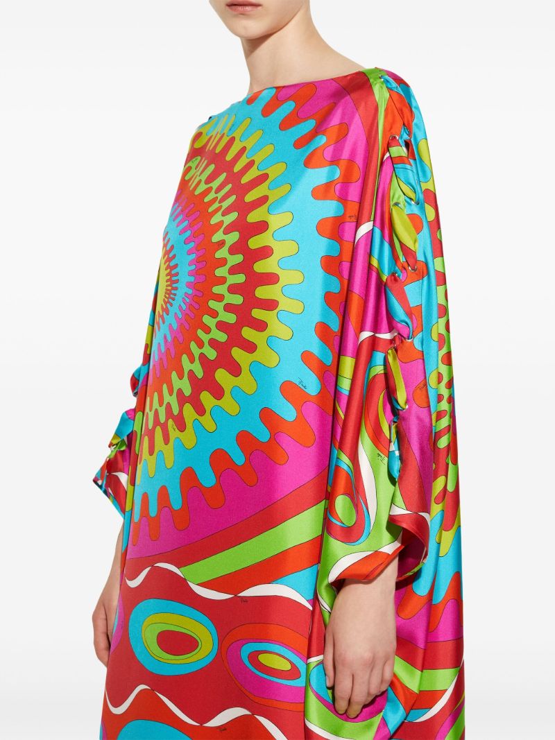 Pink Bersaglio-print Kaftan Dress