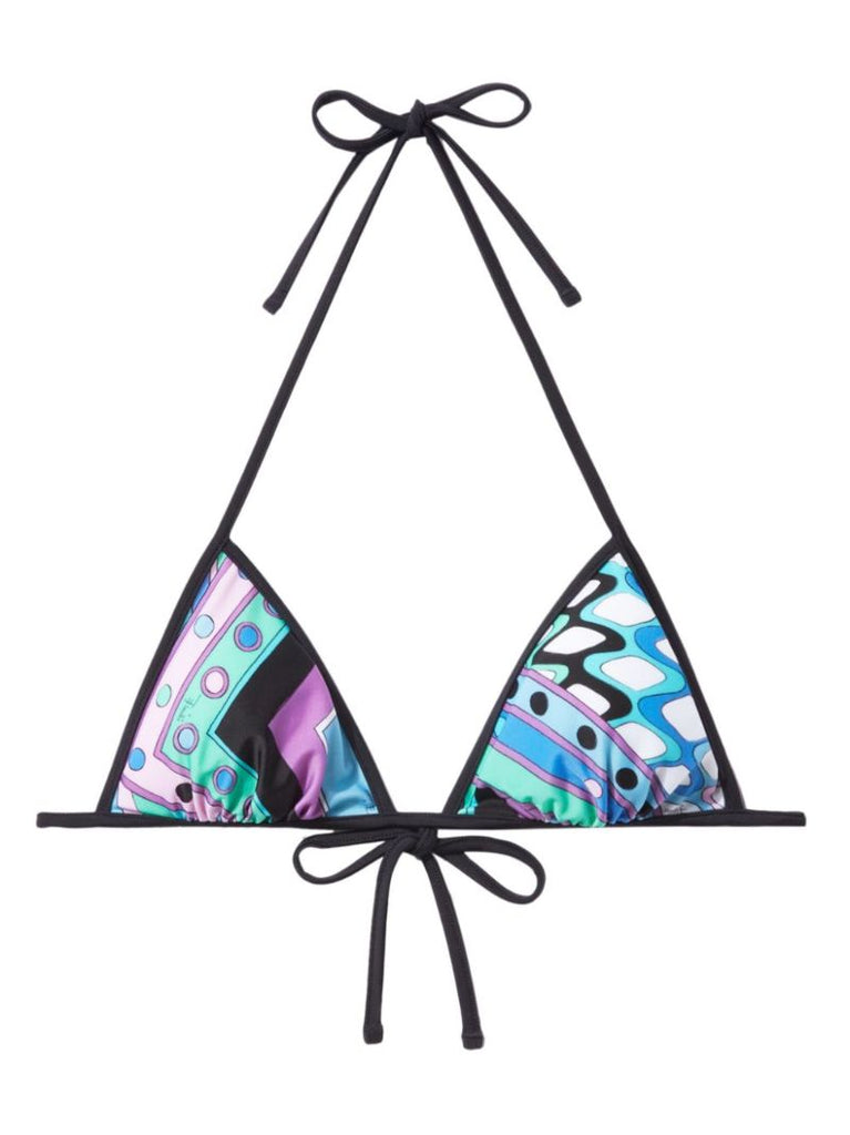 Black Vivara Print Bikini Top