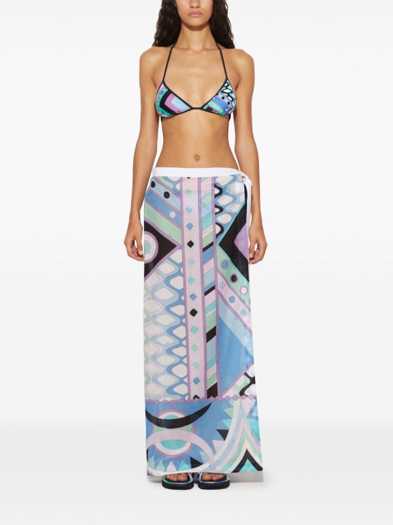 Black Vivara Print Bikini Top