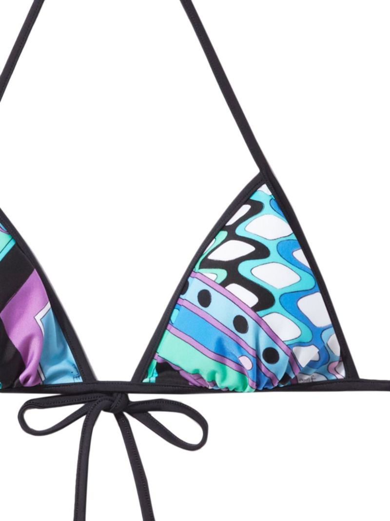 Black Vivara Print Bikini Top