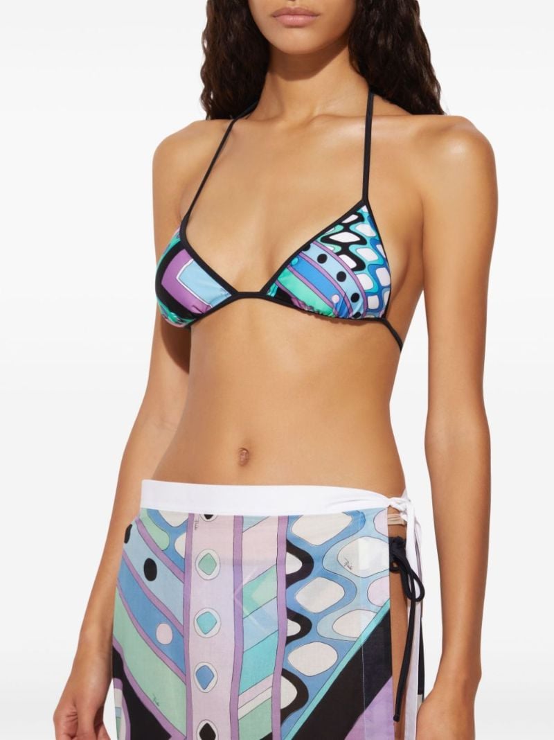 Black Vivara Print Bikini Top