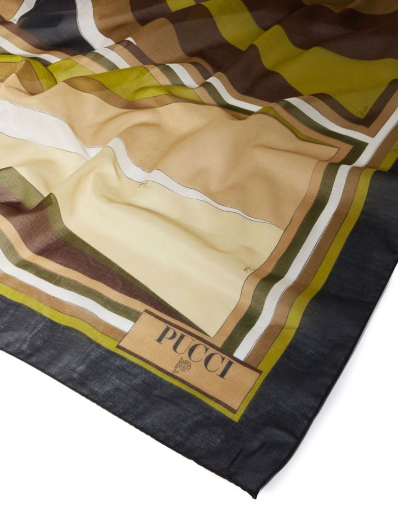 Brown Cigni-print Cotton Sarong