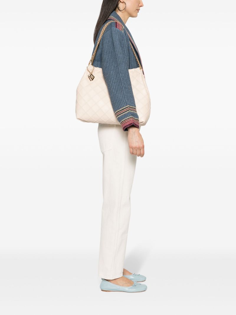 Neutral Fleming Soft Leather Shoulder Bag