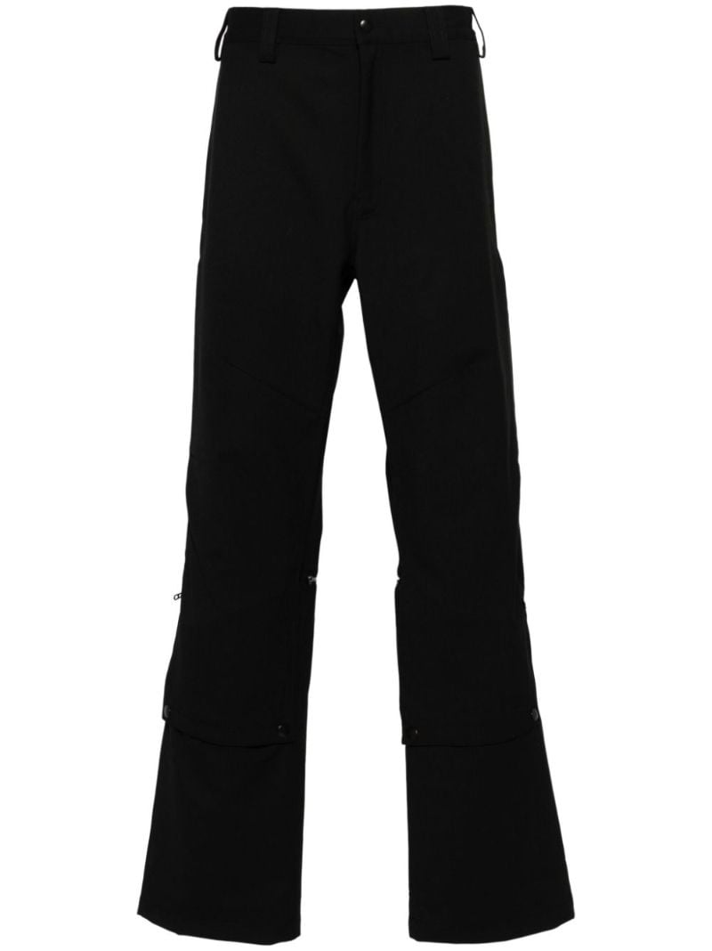Black Utility Straight-leg Trousers