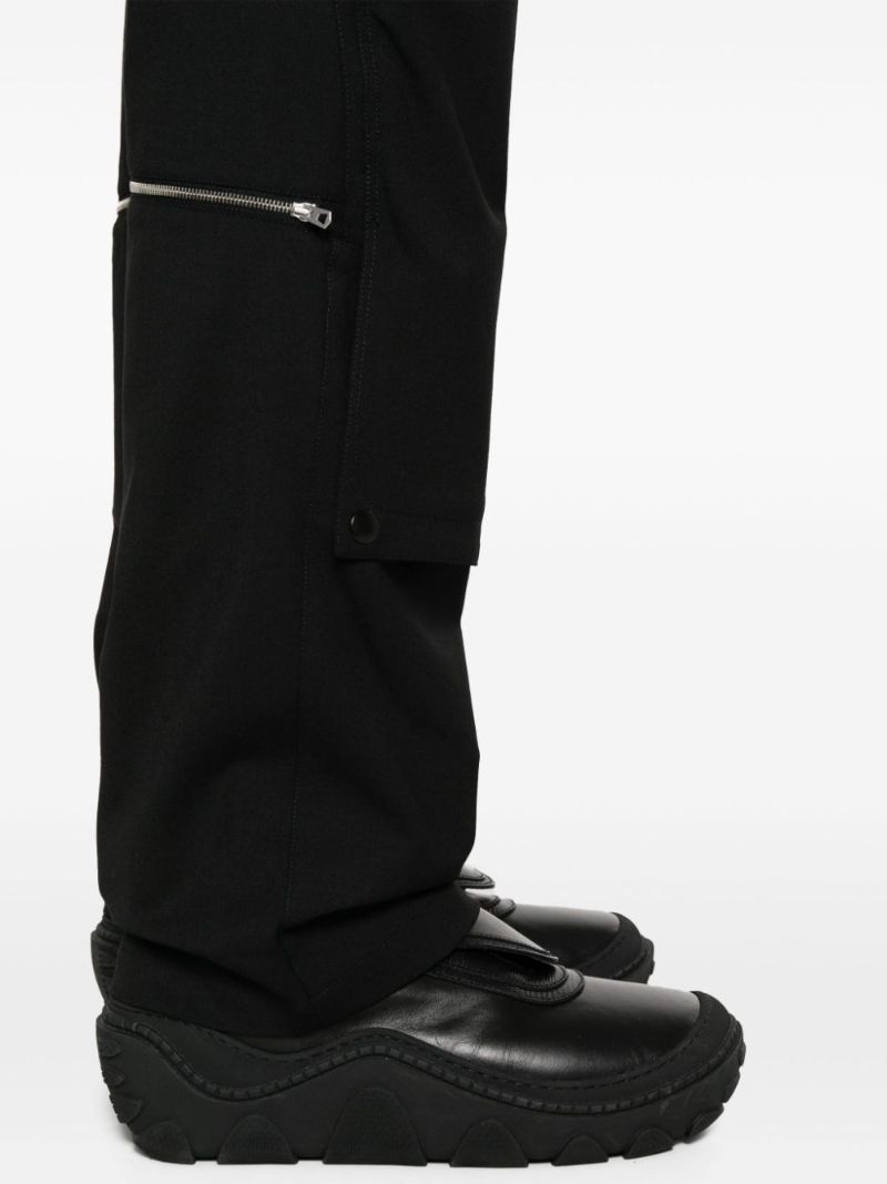 Black Utility Straight-leg Trousers
