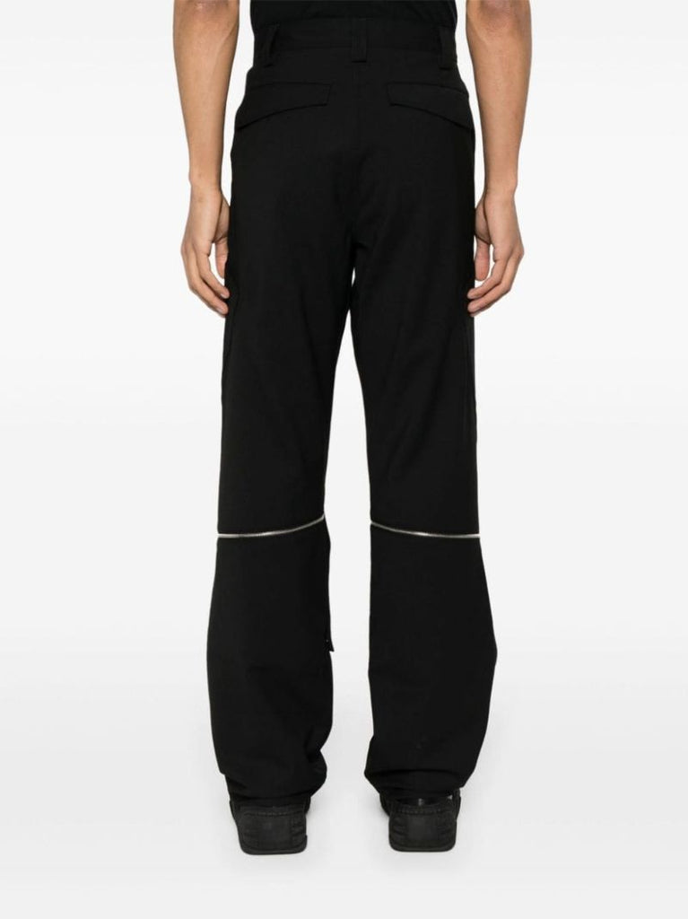 Black Utility Straight-leg Trousers