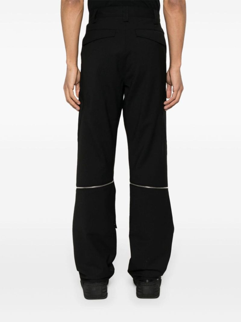 Black Utility Straight-leg Trousers