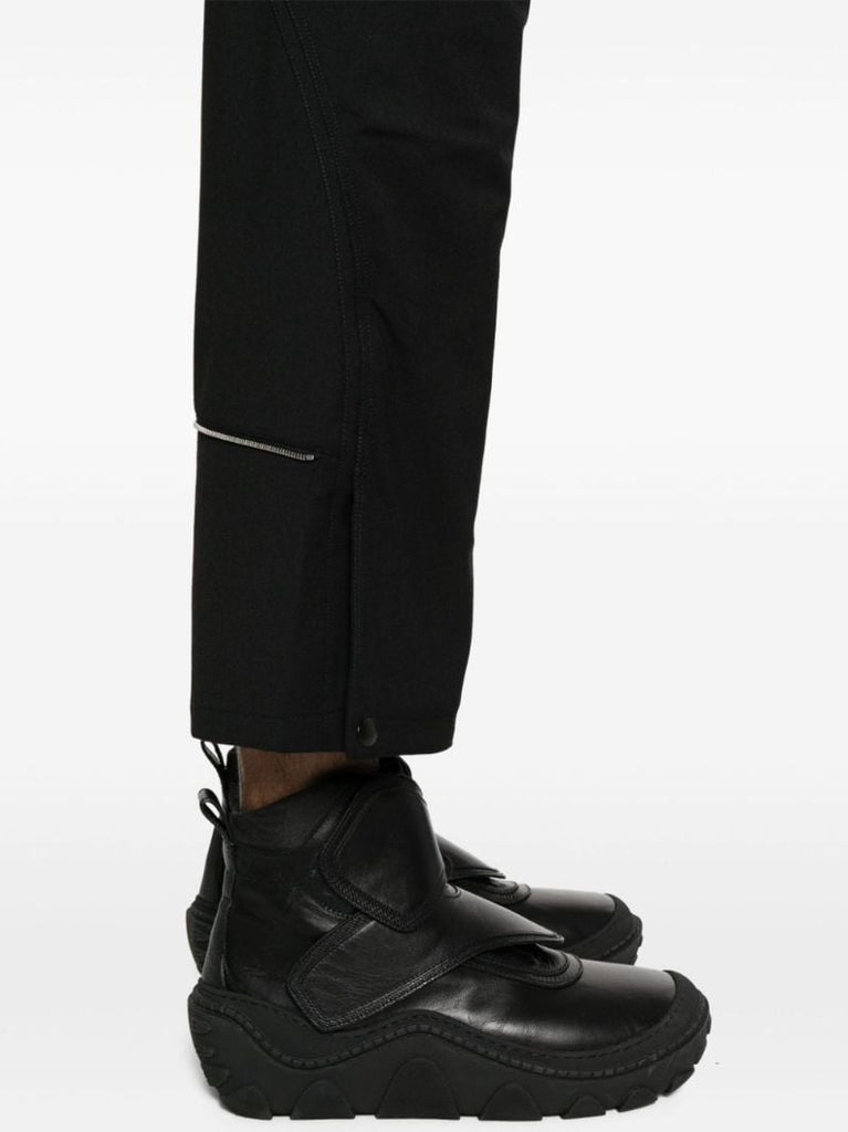 Black Utility Straight-leg Trousers