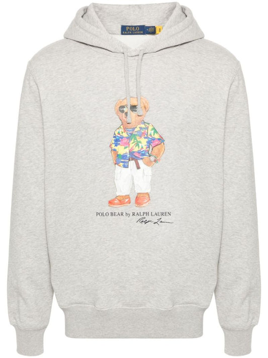 Grey Polo Bear Fleece Hoodie