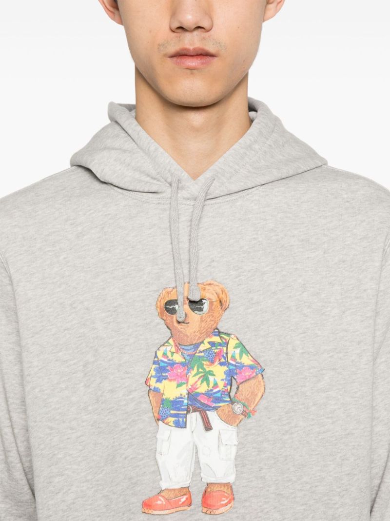 Grey Polo Bear Fleece Hoodie