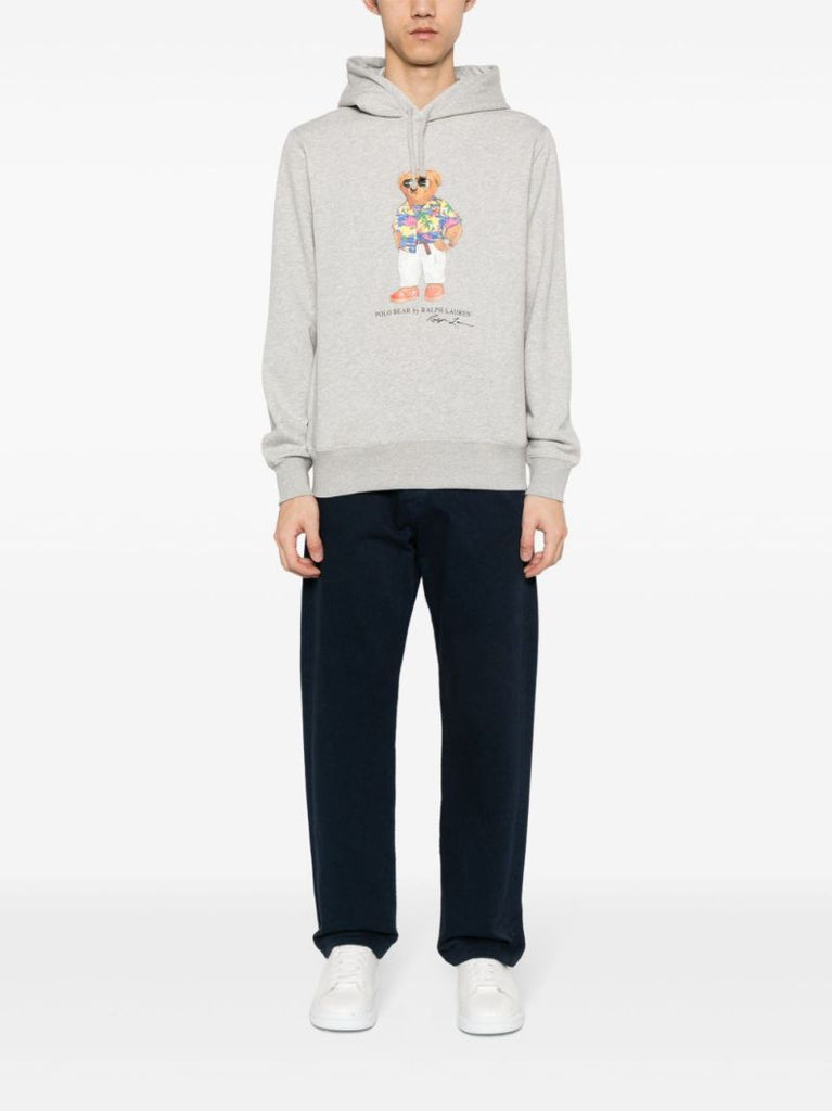 Grey Polo Bear Fleece Hoodie