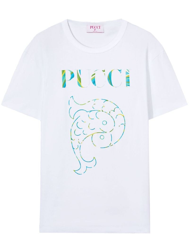 White Logo-print Cotton T-shirt