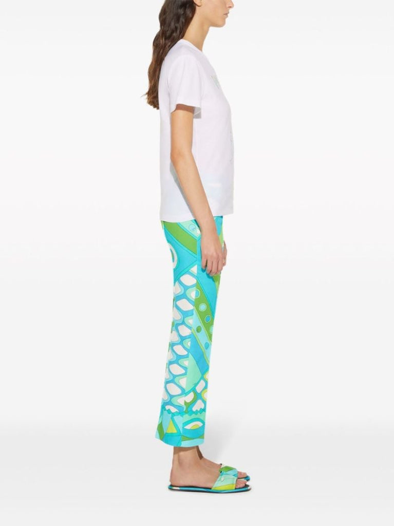 White Logo-print Cotton T-shirt