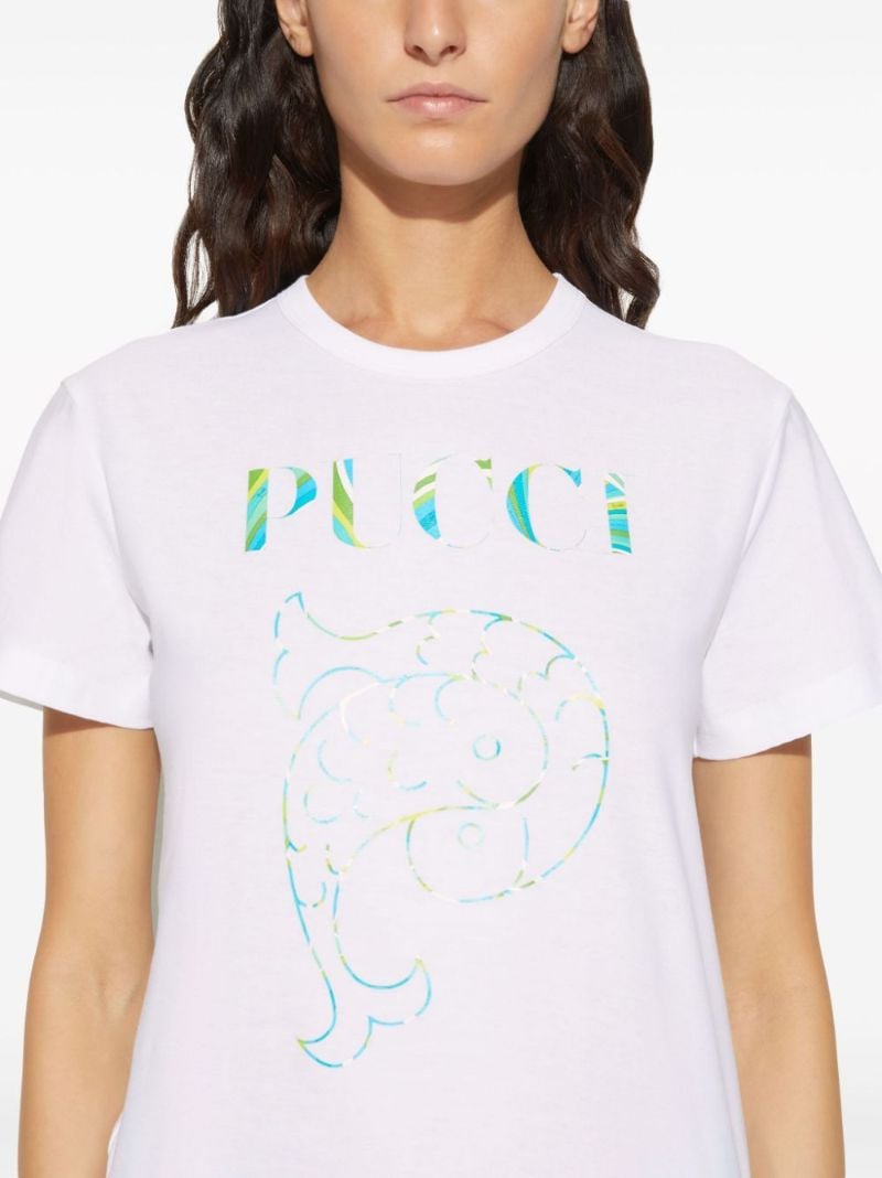 White Logo-print Cotton T-shirt