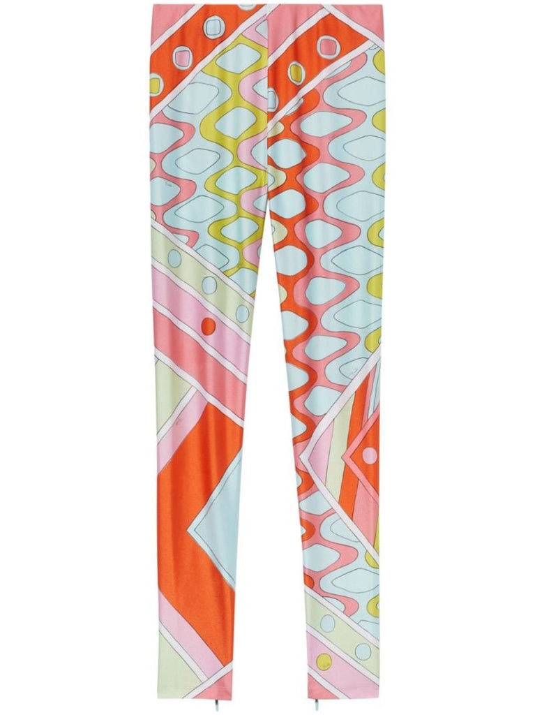 Blue Vivara-print Performance Leggings