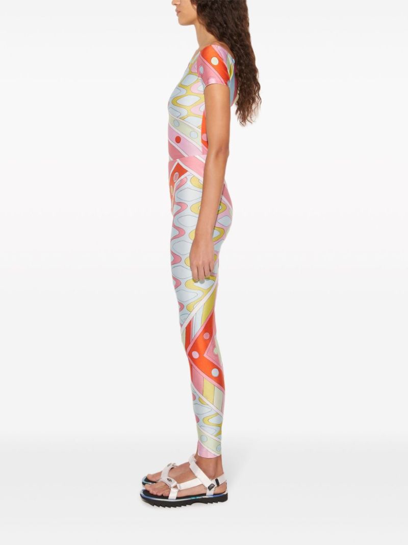 Blue Vivara-print Performance Leggings