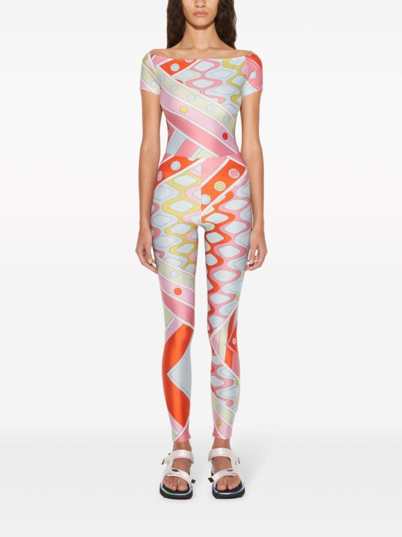 Blue Vivara-print Performance Leggings