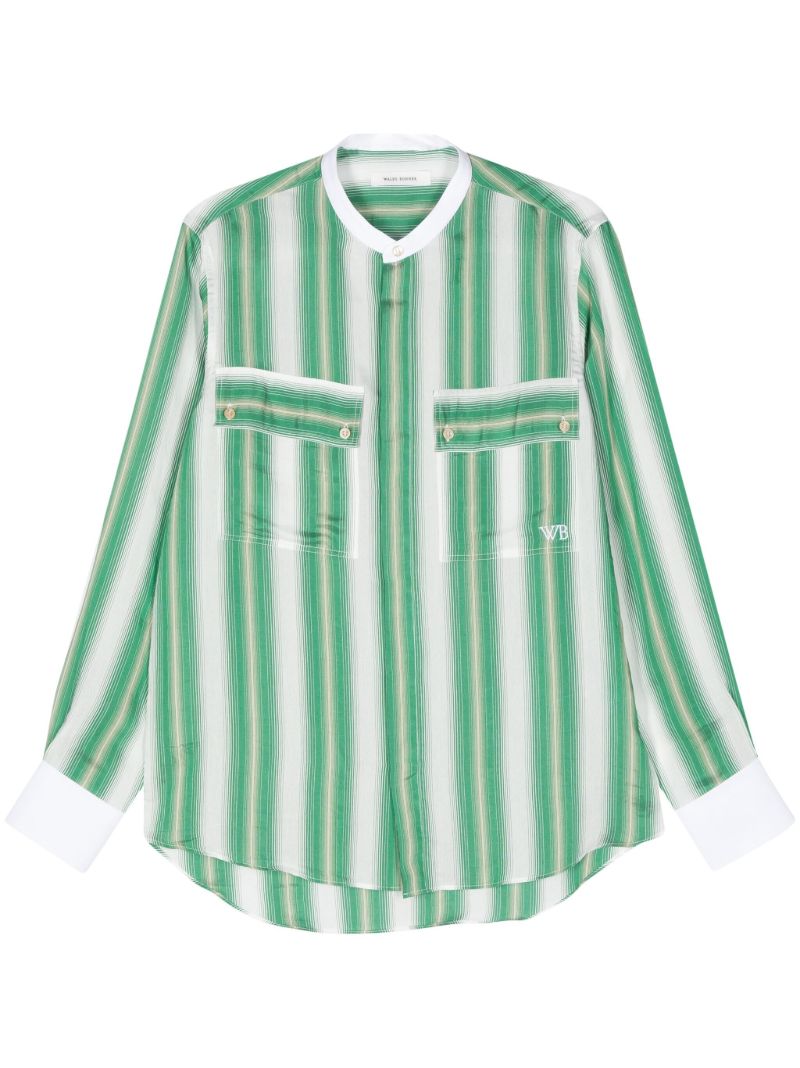 Green Cadence Striped Shirt