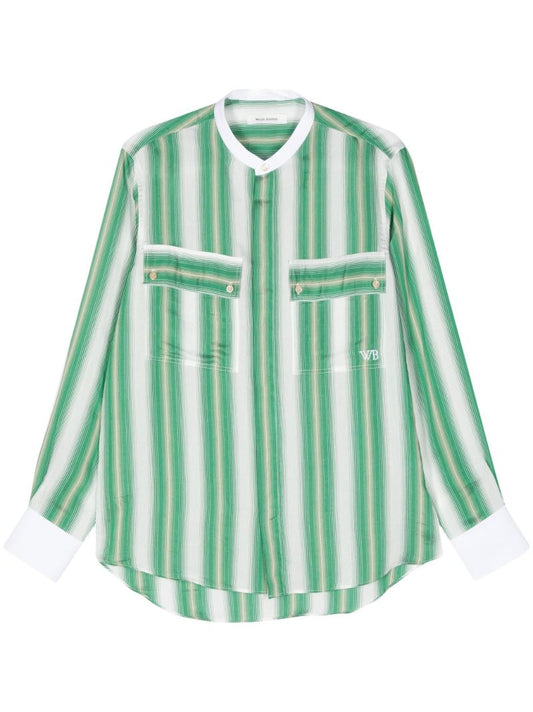 Green Cadence Striped Shirt