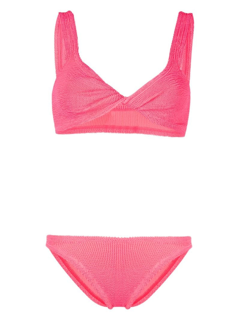 Pink Juno Twisted Bikini Set