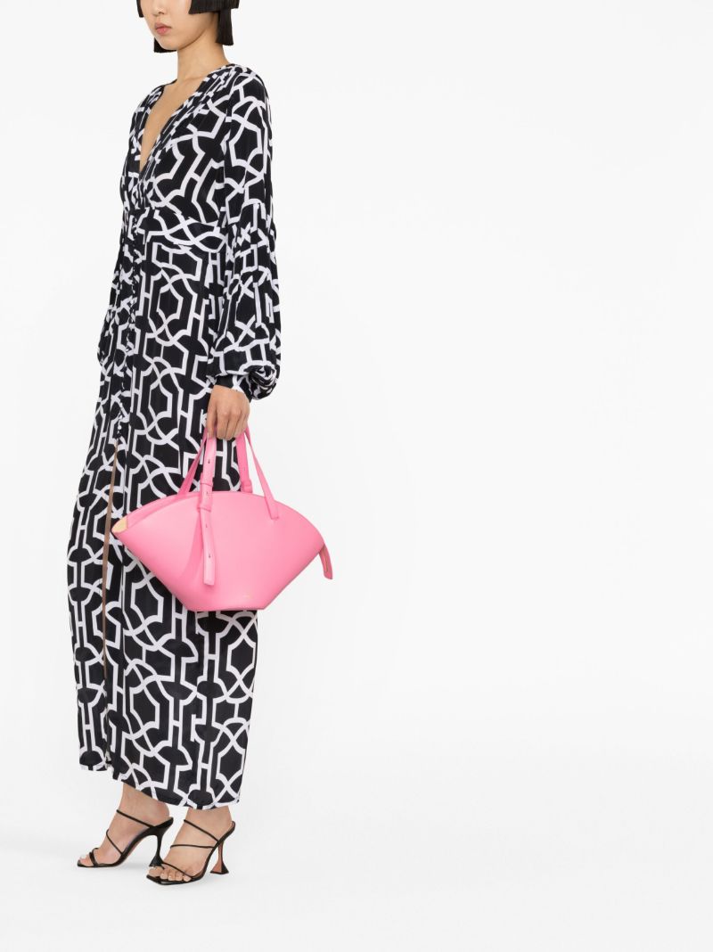 Black Gaia Printed Maxi Shirt Dress