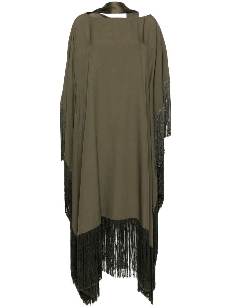 Green Tevere Fringed Kaftan Dress