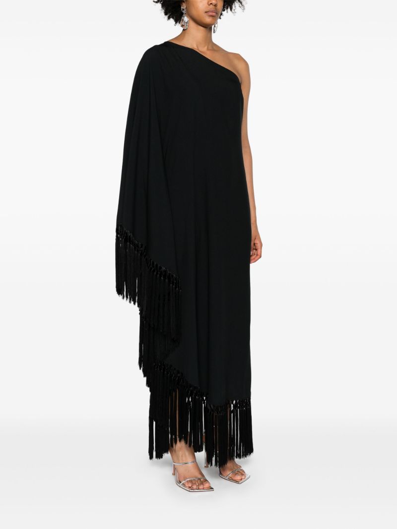 Black Spritz One Shoulder Dress