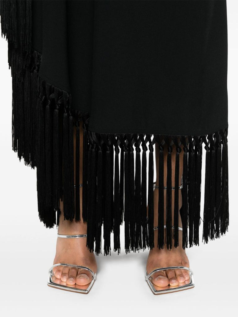 Black Spritz One Shoulder Dress