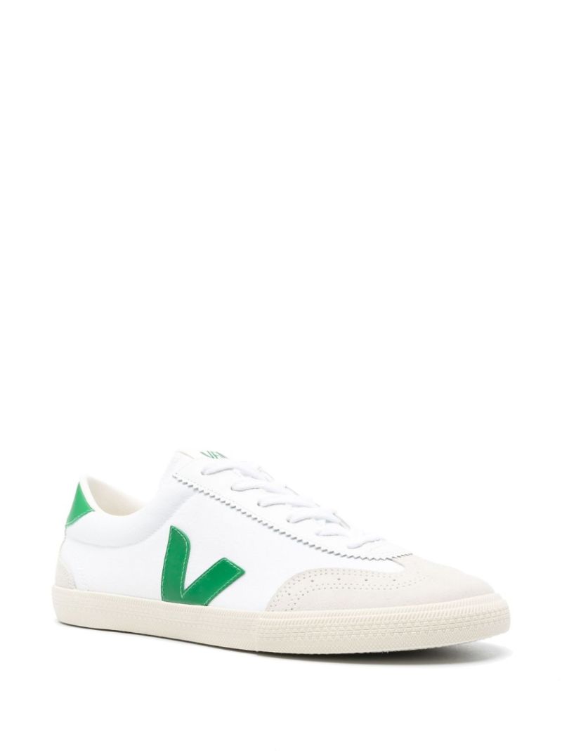 White Volley Leather Sneakers