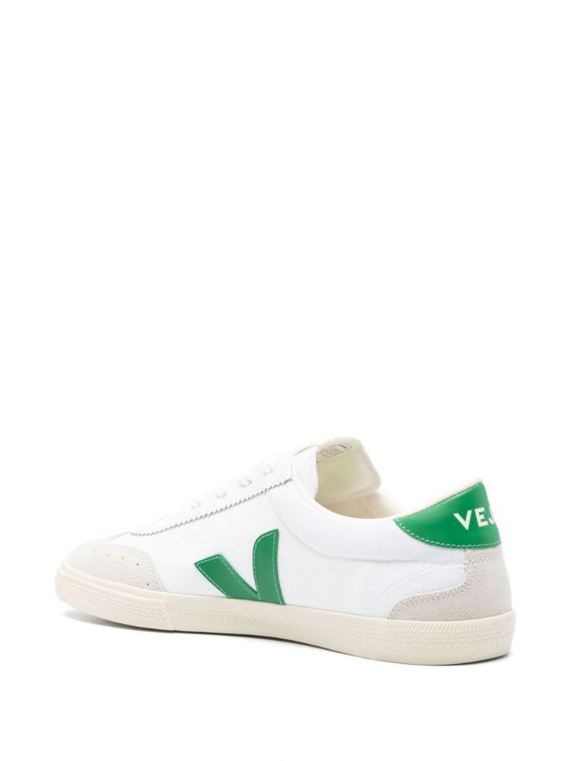 White Volley Leather Sneakers