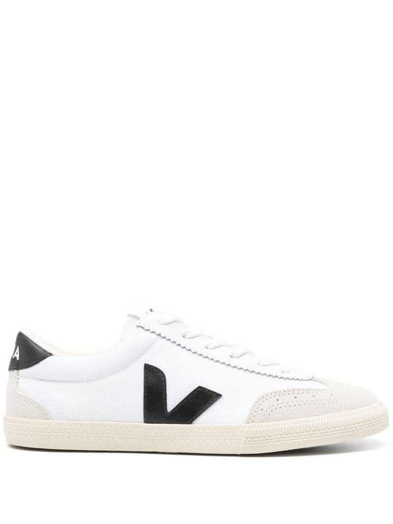 White Volley Leather Sneakers