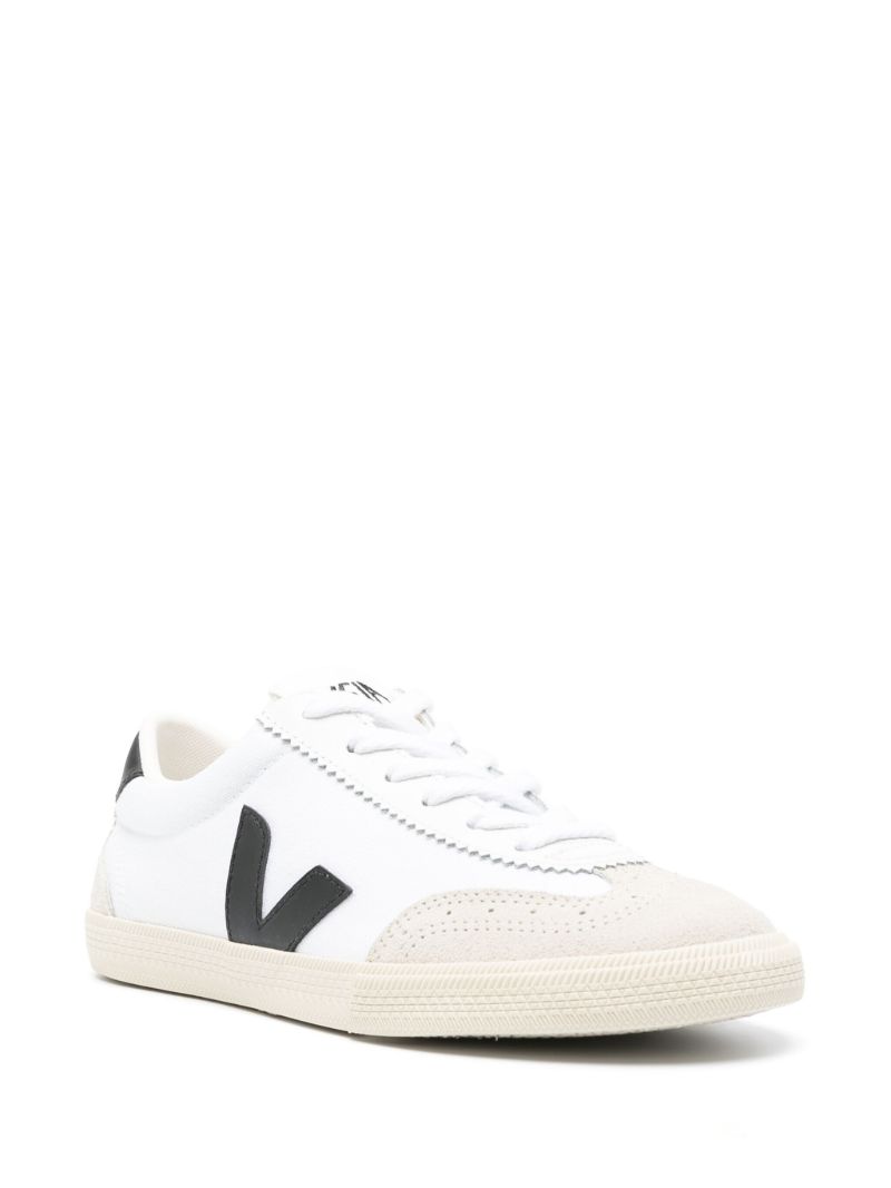 White Volley Leather Sneakers