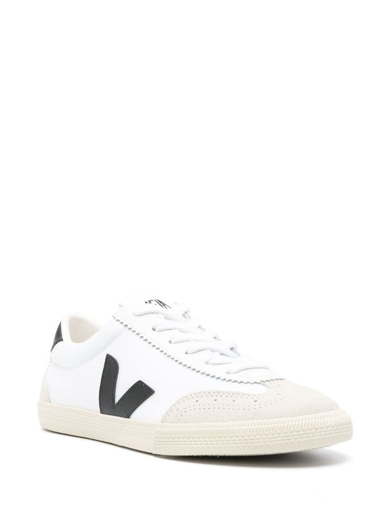 White Volley Leather Sneakers