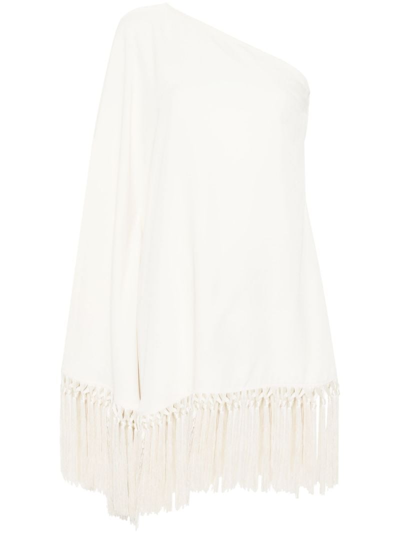 White Arno Fringed Mini Dress